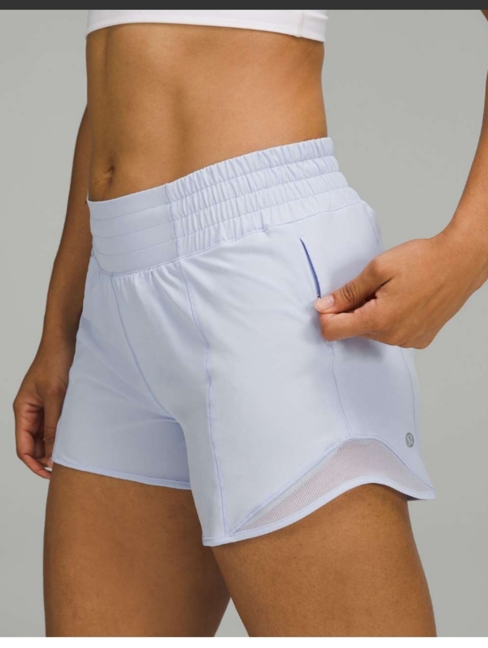 Lululemon Hotty Hot High-Rise Lined Short 4"Pastel Blue